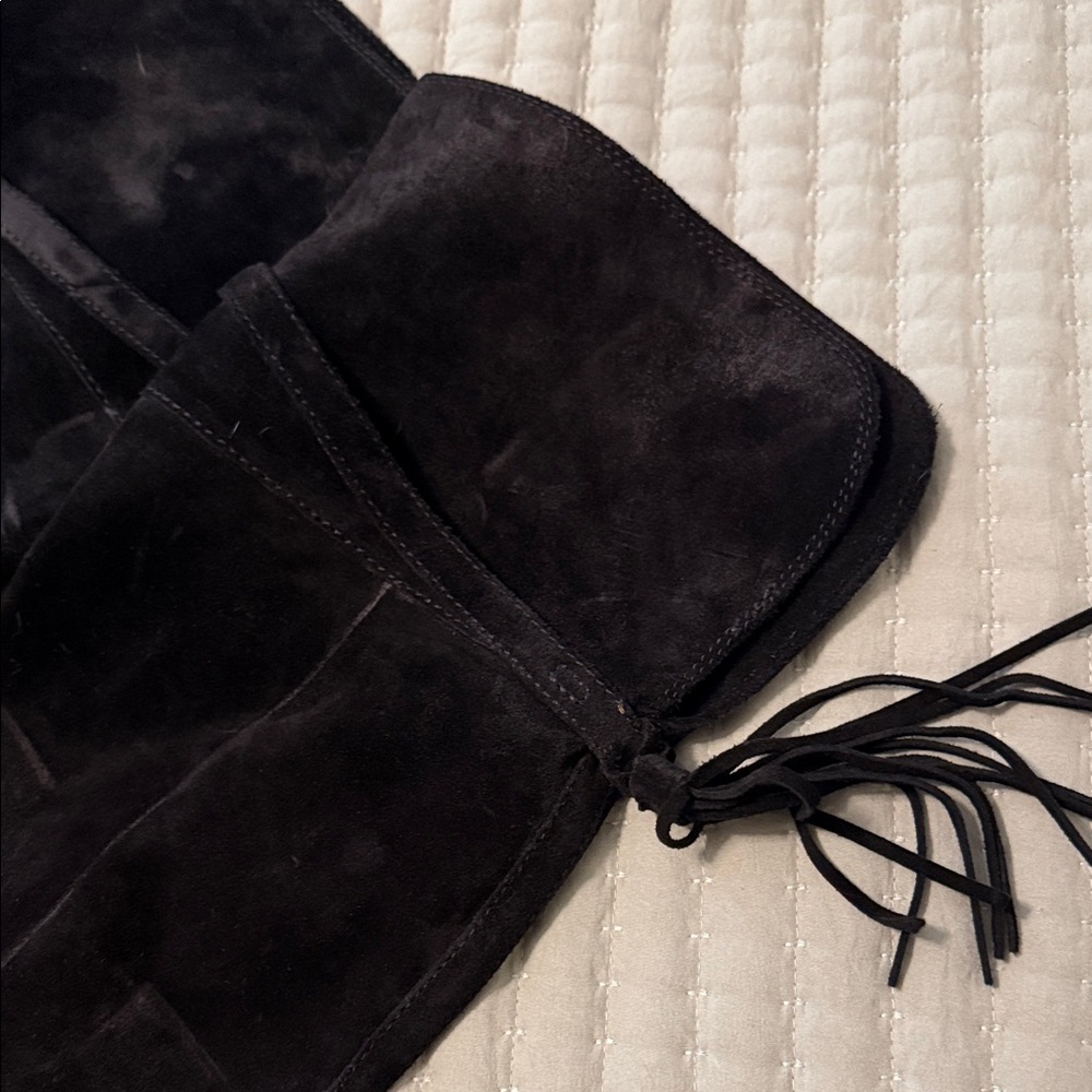 Frye Black Over the Knee Suede Boots - Picture 2 of 6
